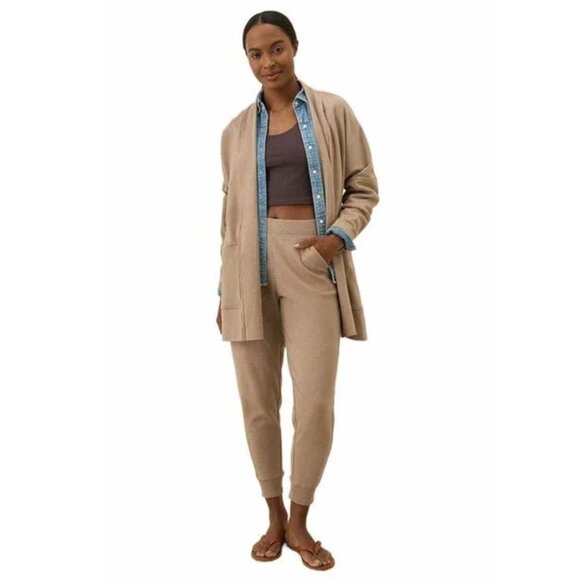 NWOT PACT M/L Organic Cotton Airplane Wrap Cardigan Pants Set of 2 Medium Large - Picture 1 of 11